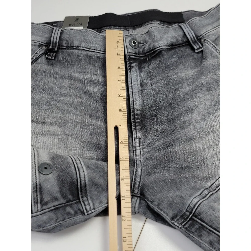 G-Star Raw Mens Sz 34/36 Airblaze Skinny Jeans Antic Faded Radium Gray $260 New